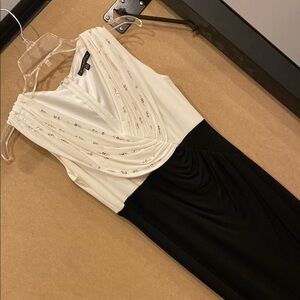 Elegant Black and White Dress